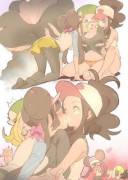 Rosa, Bel, Hilda - Girls Night And A Stolen Kiss (Chori) [Pokemon]
