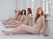 Lineup Of Redheads