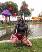 Busty Sorority Chick Who Loves Showing Off At Raves