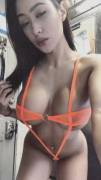 Asian Babe Showing Off New Bikini