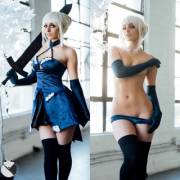 [Self] Saber Alter In And Out Of Her Outfit!