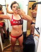 Trying On Her New Uniform