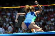 Heptathlete Lucimara Da Silva High Jump