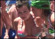 Girl Flashes, Other Girl Gets Too Close For Comfort