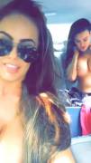 Babes Go Topless In A Moving Car(Xpost From /R/Busty_Porn_Vids)