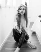 Miss Mandy Shirt And Latex Leggings