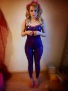 Petite Blonde In Rubber