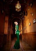 Green Latex Dress In Rich House! [Alina Chlebecek]