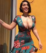 Enjoying Her New Dress