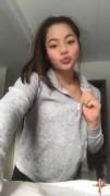 Cute Asian Showing Off Her Boobs