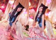 [Self] D.va Ahri League Of Legends Cosplay Swimsuit By Palecardinal (Marina Cardinal)