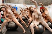 Nude Pilates Class