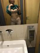 Flashing In Public Restroom [F]