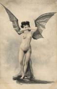 A Bat-Winged Succubus 1900S