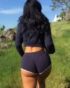 Hiking With That Big Ass In Booty Shorts...
