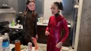 Two Ladies In Latex Caw Caw