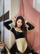 Cutie In A Latex Maid Dress (No Name)