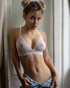 Nadiia Rusu's Sheer Bra