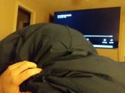 Girlfriend Having A Little Fun With Her Favorite Toy Under The Blankets