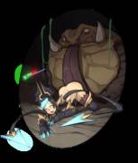 Evelynn Struggling To Solo Gromp. [Oc]