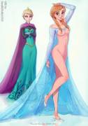 Anna Stole Elsa's Dress - Alternates In Comments [Disney Frozen] (Jeff Mahadi, Stealthwolfy6000)