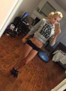 Riley Steele Workout Selfie (X-Post /R/Modelsgonemild)