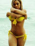 Yellow Bikini Top Off [Gif]