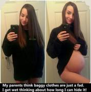 Sneaky Sneaky, Can't Hide That Belly For Long!