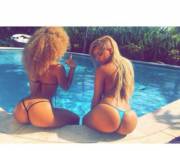 Asses By The Pool