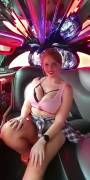 [Tw] Just Me Getting My Boobs Out In The Back Of A Limo [Oc]