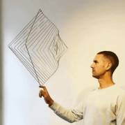 'Square Wave' By Ivan Black Sculpture, Based On The Fibonacci Sequence