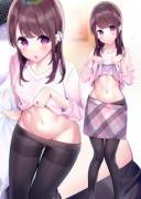 Showing Her Tummy [Original]