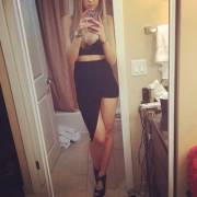 Black Top Black Slit Dress Ootn