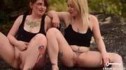 Tattooed Girls Peeing Together