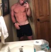 College Jock Shows Off