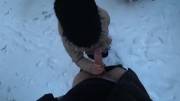 Hot And Fast Oral Creampie In The Frosty Forest