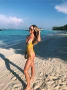 Yellow Swimsuit By The Sea