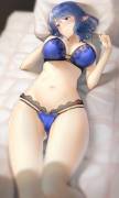 Elf In Blue Lingerie