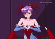 Lilith Gives A Nice Drop But Morrigan Has A Better One [Darkstalkers] (Blue The Bone)