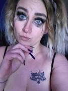 A Good Selfie After Being Facefucked And With Tears Ruinning Down.