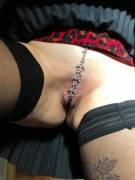 Oc They Are Not Stockings But It Is The Thong / Jewel That Has The Pussy Hostage ...