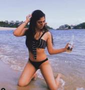 Those Bikini Bottoms Look A Little Off The Center!