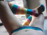My Neon Stripey Socks