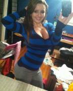 Gorgeous Girl In Black And Blue