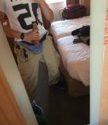 Got Way Too Horny In The Hotel. Had To Whip It Out...what Should I Do Now?