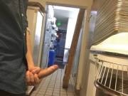 Fantasizing About My Cute Coworker While He's Out Front