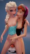 Elsa And Anna Having Fun