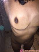 Nipple Pressed Against The Glass