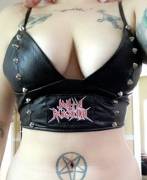 Black Thrash, Leather, And Cleavage