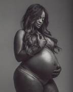 Heavily Pregnant Black Expecting Mother
